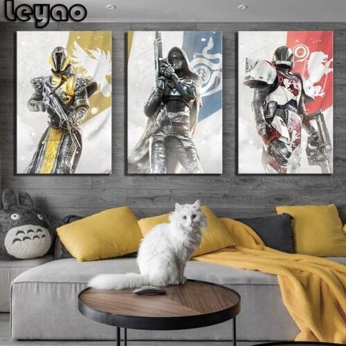 Guardian Game Characters Triptych DIY 5D Diamond Painting Full Round Mosaic Diamond Embroidery Picture Rhinestone Home Decor