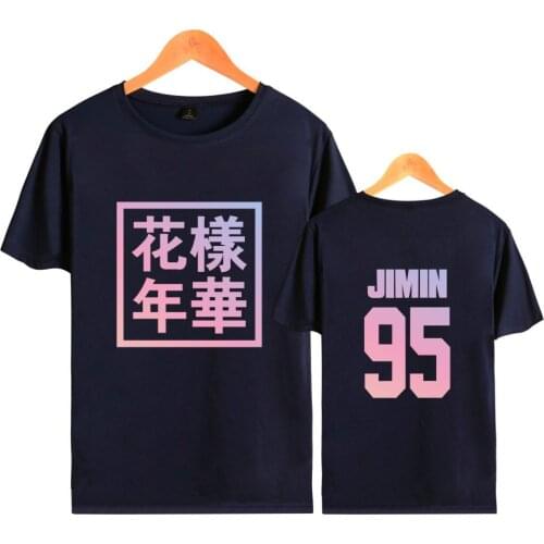 Korean Kpop t shirt bangtan boys Black Gray Color Short Sleeve T-shirt Cotton Young Forever Women T Shirts Popular Tee Shirts