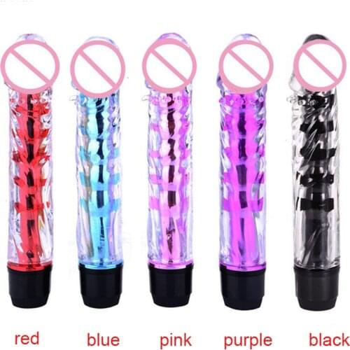 Multispeed Jelly Vibrating Dildo Waterproof Realistic Clear Fake Penis G-Spot vagina anal vibrator adult Sex Toys For Women