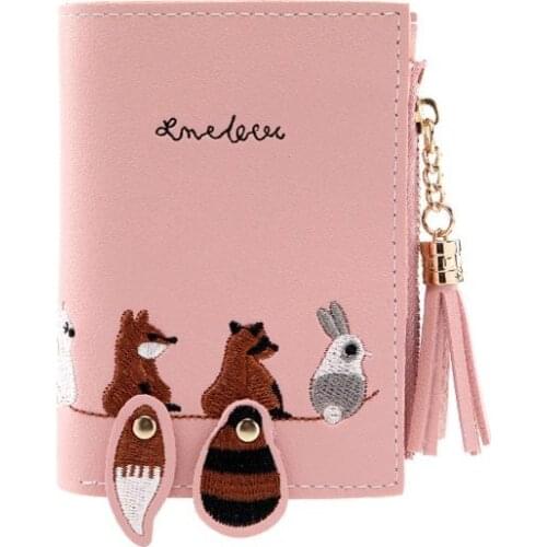 Fashion Purses Women Wallets Girls Money Short Coin Purse Tassels Moneybags Female Wallet Card Holder Bags Notecase Money Pocket