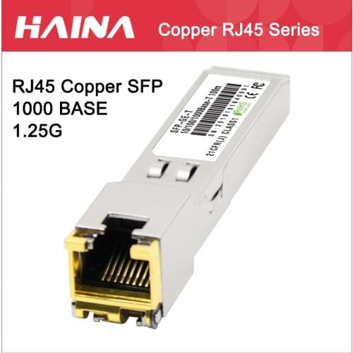 Gigabit RJ45 SFP Module 1000Mbps SFP Copper RJ45 SFP Transceiver Compatible For Cisco Huaw Mikrotik Gigabit Ethernet Switch