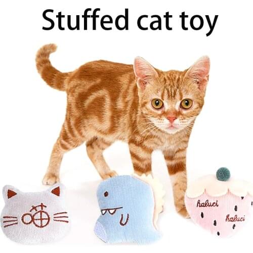 New Mini Cat Grinding Catnip Toys Funny Interactive Plush Cat Teeth Toys Pet Kitten Chewing Toy Claws Thumb Bite Cat Mint