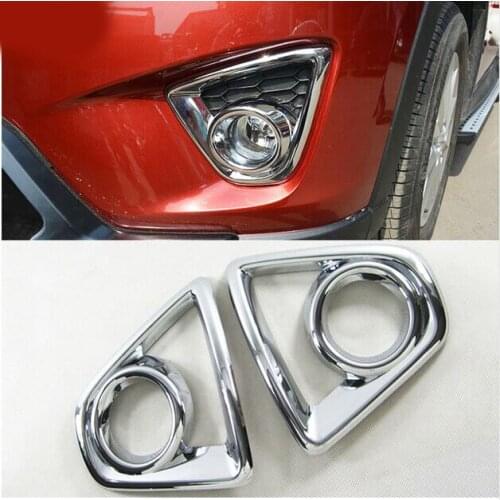 FIT FOR Mazda CX-5 CX5 2013-2016 ABS CHROME FRONT FOG LIGHT FOGLIGHT LAMP COVER TRIM BEZEL BUMPER INSERT GARNISH MOLDING 2PCS