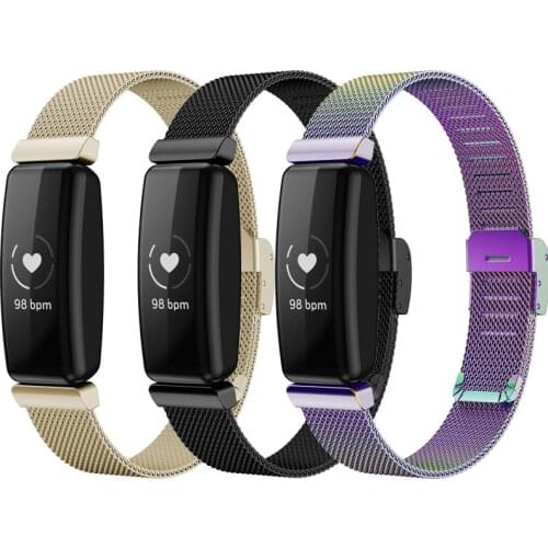 Wrist strap for Fitbit inspire 2 smart watch stainless steel metal strap for inspire 2 watchband replacement wristband loop belt