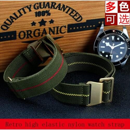 Military Nylon Watchband For Tudor Oris BR TAG HeuerWatch Strap 22mm French Troops Nato Zulu Parachute Bracelet Accessories