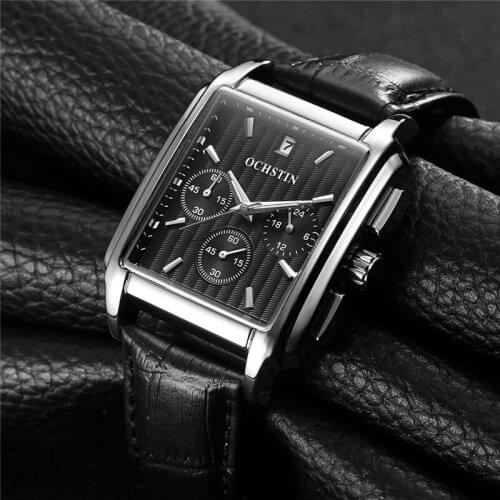 Luxury Brand OCHSTIN 2017 Military Watch Men Quartz Analog Clock Leather Strap Clock Man Sports Watches Army Relogios Masculino