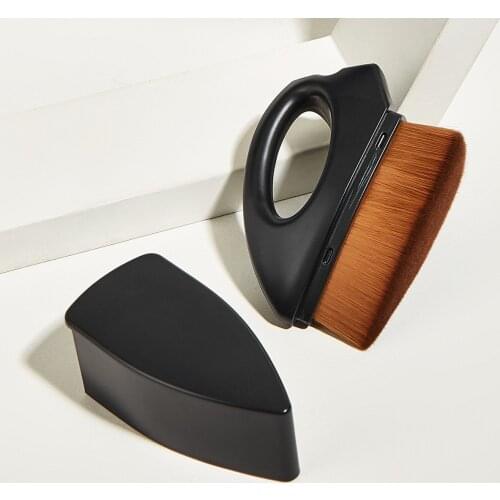Saiantth Single makeup brush iron shape beauty tools foundation brush cosmetic black coffee with cover dense bb cream