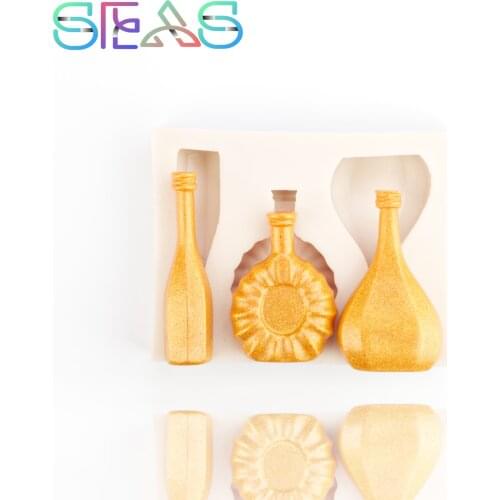 Silicone Mold Wine Bottle Decoration Fondant Mould Baking Tools Silicone Molds for Crafts Epoxy Tools Kitchen Utensil Baking