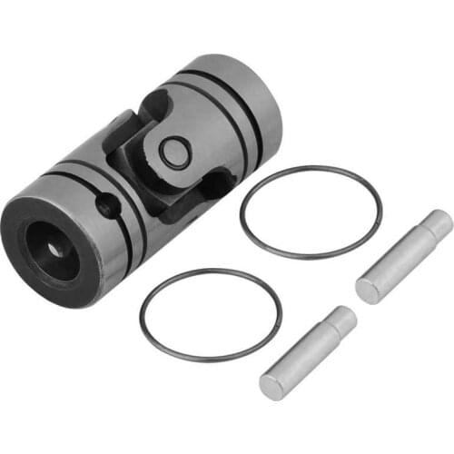 Shaft Coupler 12mm Dia Shaft Coupling Motor Connector Steel Universal Joint Coupler Motor Shaft Coupling Silver Tone