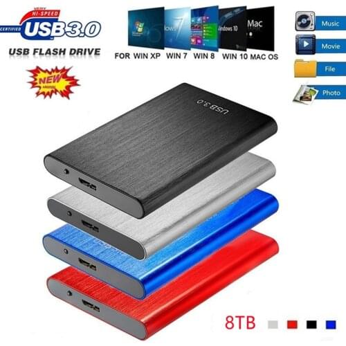 SSD HDD 2.5 8TB External Solid State Drive for Desktop Mobile Laptop Computer USB3.0 4tb SSD Alloy Mobile Storage Hard Drive New