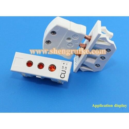 Three column round foot pt100 plug socket RTD platinum resistance male and female connector connector panel installation socket
