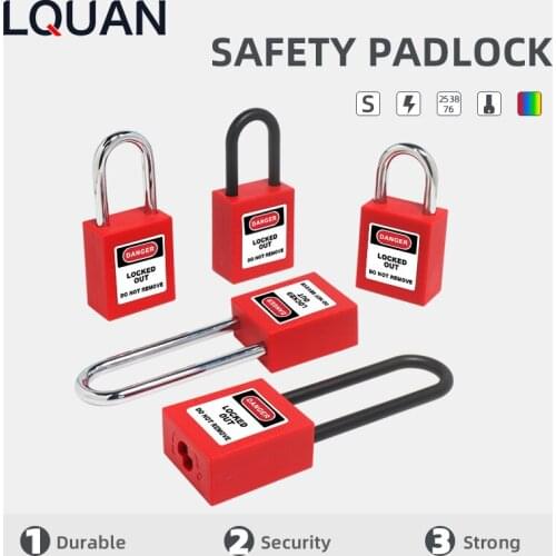 Industrial Safety Padlock Engineering Plastic ABS Lock Body LOTO Lock Keyed Alike Or Same Key