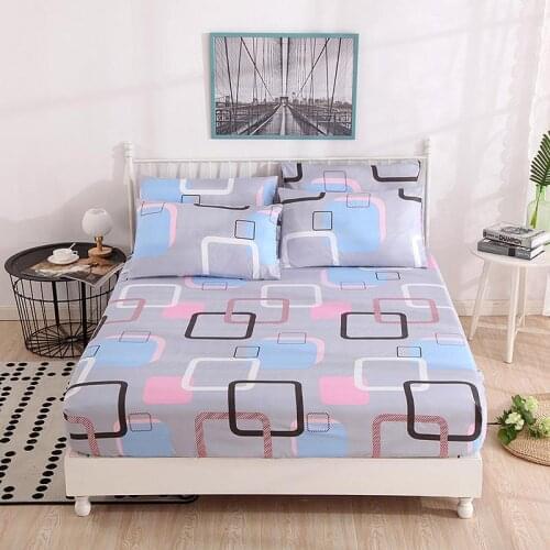All seasons use Bed linen soft polyester Fitted Sheets Bedspread bed Cover bedding set for home decor bed sheets Home textiles