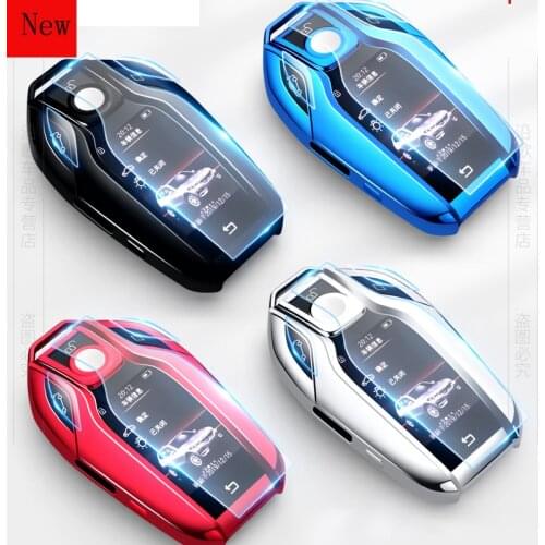 High-Quality LCD Touch Screen Zinc Alloy TPU Car Smart Key Case Cover for BMW 7 Series 730Li 740 New X5 X6 X7 535Le 6GT630