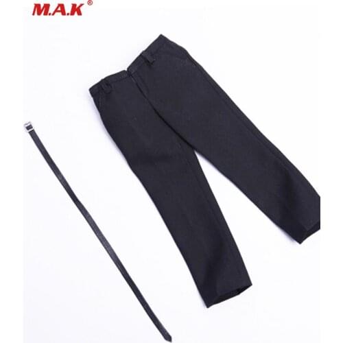 1/6 Scale Male Clothes Suit Pants Trousers with Belt For 12" inch Male Action Figure Dolls
