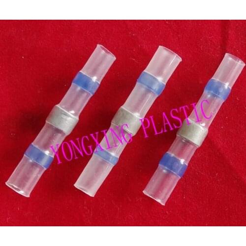 10pcs/lot Solder&Seal Heat Shrink Butt Connectors Electrical Terminal 16-14AWG(1.5-2.5mm2) blue color