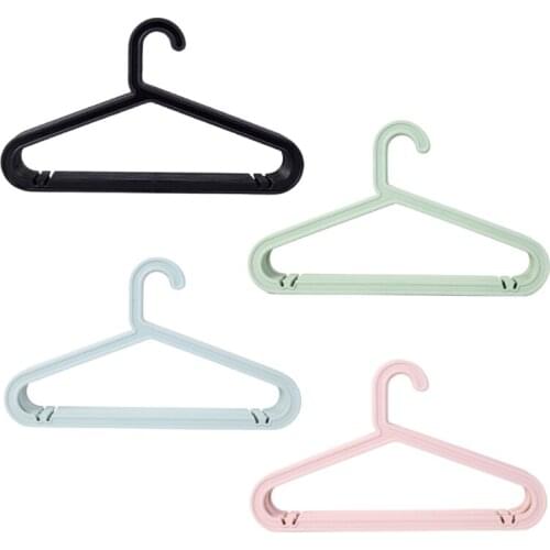 E7CB 10Pcs Nordic Style Household Plastic Clothes Hangers Strong Heavy Duty Traceless Nonslip Drying Rack Storage Holder for