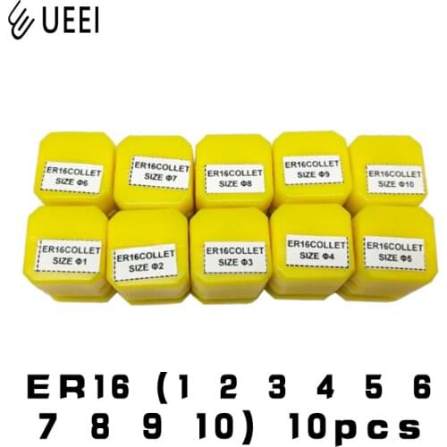 10 pcs ER16 1 2 3 4 5 6 7 8 9 10MM Spring Collet High Precision Collet Set For CNC Engraving Machine Lathe Mill Tool