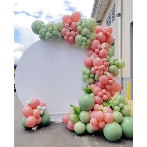 107pcs Retro Pink Balloon Garland Arch Kit Retro Green Latex Globos Baby Shower Valentines Day Wedding Kids Birthday Decoration