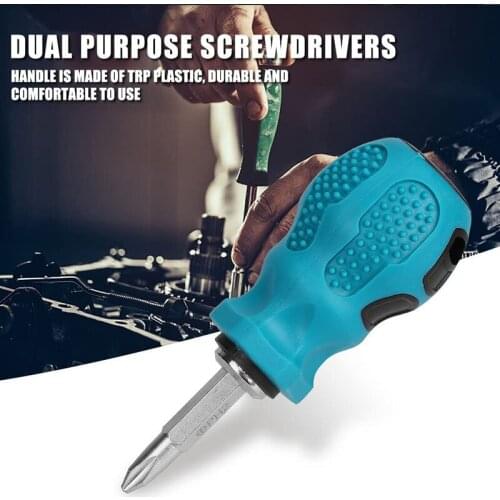 2 in 1 Screwdriver Short Shank Cross Slot Bits Screwdriver Bit Tools Mini Magnetic Screwdriver Bit Short Shank Repairing Tool