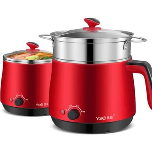 1.8L Mini Electric Cooker Multi Cooker 304 Stainless Steel 2 Gears Firepower Electric Pot Heat Preservation Mini Hot Pot
