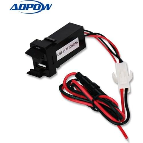 12v 24v Dual Usb Car Charger For TOYOTA After 2013 Auto Power Adapter Socket For Iphone Sumsang Tablet Car Styling For TOYOTA