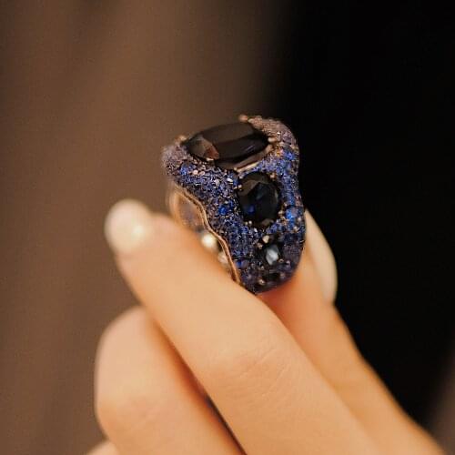 Amorita boutique 925 silver geometry design fashion delicacy ring