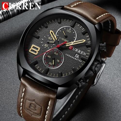 CURREN 8324 Relogio Masculino Sport Watch Men Top Brand Luxury Quartz Mens Chronograph Date Military Waterproof Wrist Watches