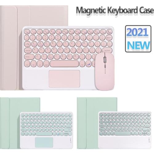 Tablet Keyboard Mouse Case for iPad Pro 11 2020 Air 4 10.9 Magnetic Smart Case with Keyboard for iPad Air 1 2 9.7 10.5 10.2 8th
