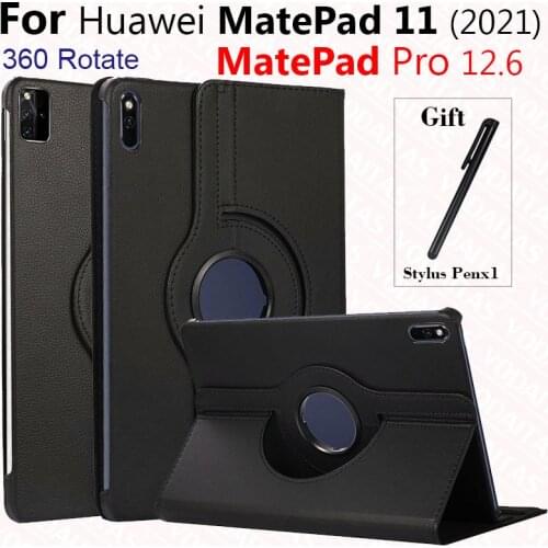 New 2021 360 Rotating Stand CaseFor Huawei Matepad Pro 12.6 2021 Tablet Cases Cover For Huawei Matepad 11 (2021)10.95 inch Case
