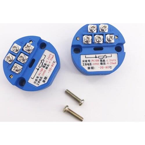 GOGO PT100 High quality intelligence Integrated temperature transmitter module Thermal resistance Output 4-20mA Isolated sensor