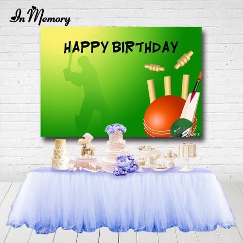 InMemory Green Theme Baseball Sport Backdrops For Photo Studio Boys Birthday Party Photography Backgrounds Custom Photocall