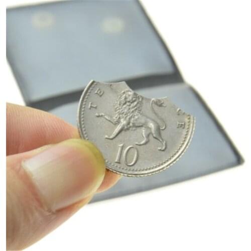 Bite and Restore Coin Penny version Magic Trick Folding Coin Street Close Up Accessories Illusion Mentalism