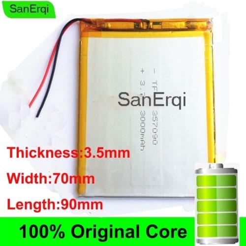 SanErqi 357090 3.7V 4000MAH Lithium polymer Battery with Protection Board For Tablet PC U25GT Battery