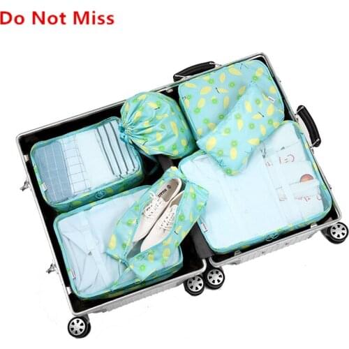 Do Not Miss 7pcs/set Travel Storage Clothing Underwear Bag Luggage Organizer Packing Cube Finishing Fold Kit Travel Accessories