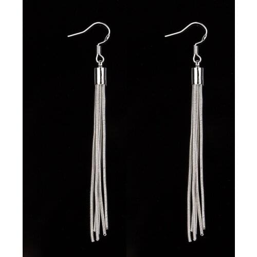 YFJEWE New Fashion Jewelry sliver plated Long Tassels Drop Earrings best Chistmas Gifts For Women #E251