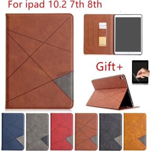 For iPad 7/8th Generation Luxury Flip PU Leather Tablet Case For iPad 10.2 2019/2020 Wallet Stand Funda For iPad 10 2 Cover Case