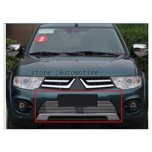 2013-2016 For Mitsubishi Pajero Sport Quality Stainless steel Car front bumper Mesh Grille Around Trim Racing Grills