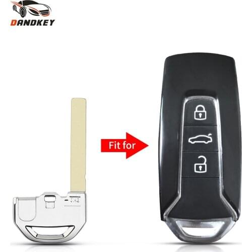 Dandkey Replacement Remote Car Key Uncut Blade For VW Volkswagen 2019 NEW Touareg Emergency Fob Insert Smart Key Blade