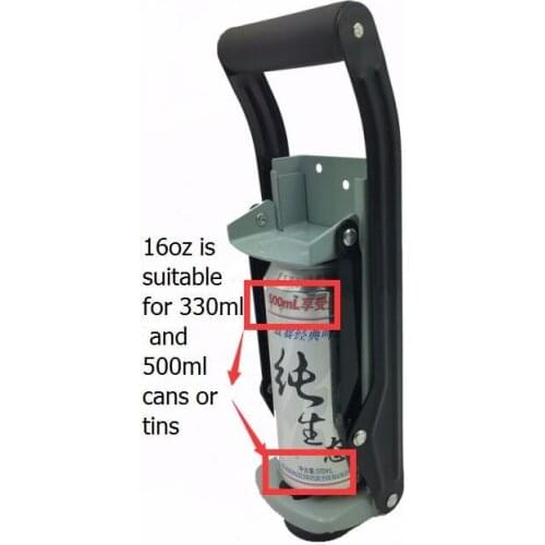 Heavy gauge steel construction with cushion grip handle Wall Mounted Can Crusher 16oz with Bottle Opener Durable Can Crusher
