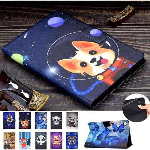 Slim Flip Case For Lenovo Tab M10 Plus TB-X606F TB-X606X Cute Animal Smart Capa for lenovo tab m10 plus x606 10.3 '' Tablet Case