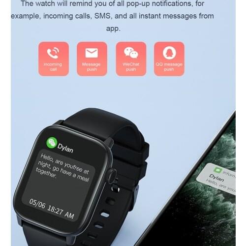 Accurate Blood Pressure Monitoring Smart Watch big Display Touch Screen Fitness Reloj Women Heart Rate Monitor Sport Smartwatch