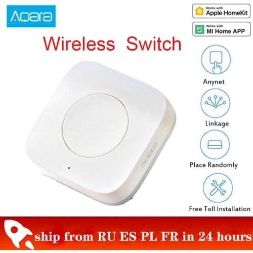 Xiaomi Aqara Sensor Smart Wireless Mini Switch Key Zigbee Connection Remote One Key Control Button Home Security Mihome Homekit