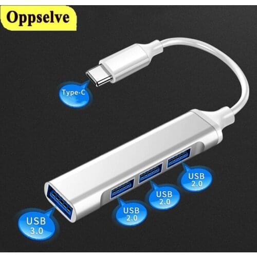 4 Port Multi Splitter Adapter USB 3.0 Type C OTG Cable for Mouse Keyboard U Disk for USB Devices Multiport HUB 4 USB 2.0 Ports