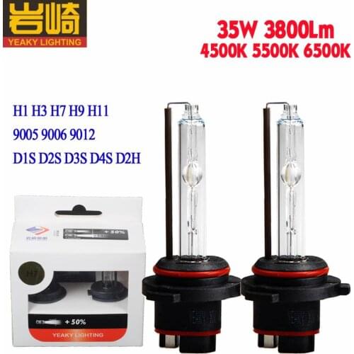 Yeaky 35w 4500K 5500K 6500K White H1 H7 H11 H9 9005 9006 D1S D2S D3S D4S D2H 9012 Auto Car Headlight HID Bulb Xenon Lamp Light