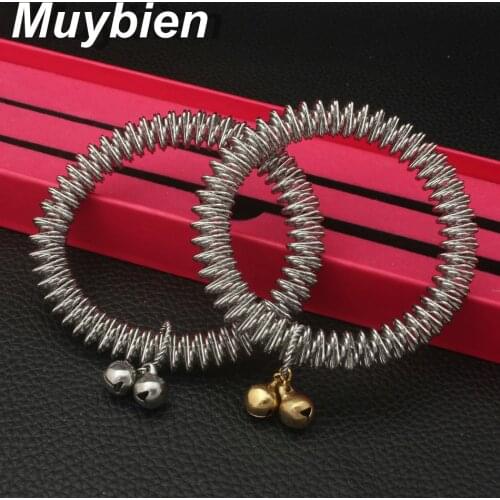Fashion Stainless Steel Jewelry Wire Spring Charm Bracelet Bangle High Quality Hot For Women BGGZAABG