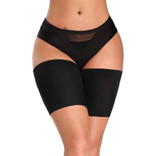 1 Pair Womens Leg Warmer Thigh Bands Women Slimmer Band High Elastic Silica Gel Anti-friction Protection Warmers Plus Size Sexy