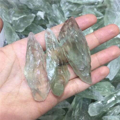 3pcs rare natural stones and minerals brazil green crystal spacimen healing crystals raw gemstones for making DIY pandent