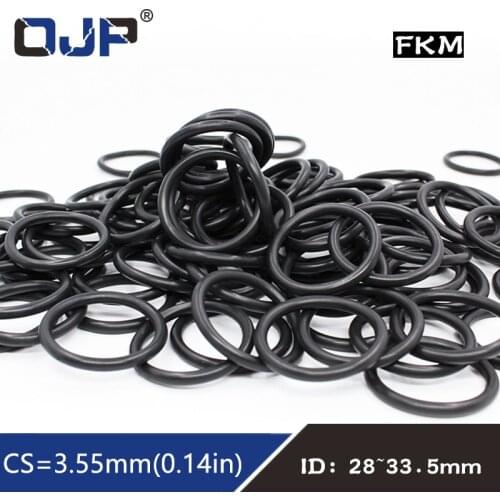 5PC/Lot Fluorine rubber Ring FKM O-ring Seal CS3.55mm ID28/28.7/30/30.7/31.5/32.5/33.5mm O Ring Gasket Oil Ring Fuel Sealing