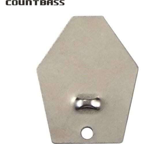 50pcs COUNTBASS Swim Jig Blade, Stainless Steel Chatterbait Blade, DIY Vibration Jigs, Casting Wobble fishing Jig Lure